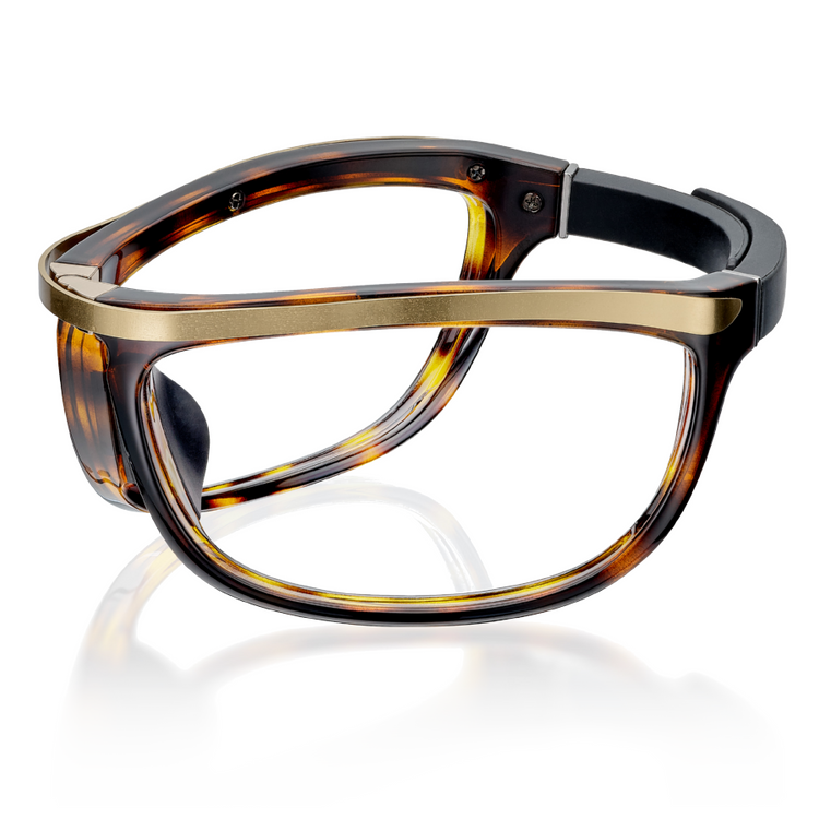 EyeWris Reading Glasses, Women's Tortoise and Gold. Portable reading glasses that wrap around your wrist.