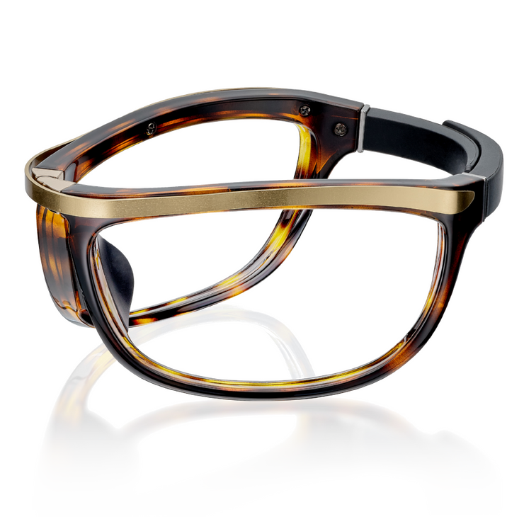EyeWris Reading Glasses, Women's Tortoise and Gold.  Portable reading glasses that wrap around your wrist.